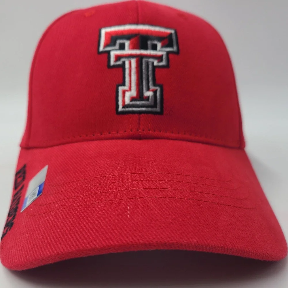 Texas Tech Red Raiders Hat‎ Adjustable Captivating Red Black NCAA University Men